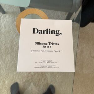 Darling White Silicone Trivets Set of 3